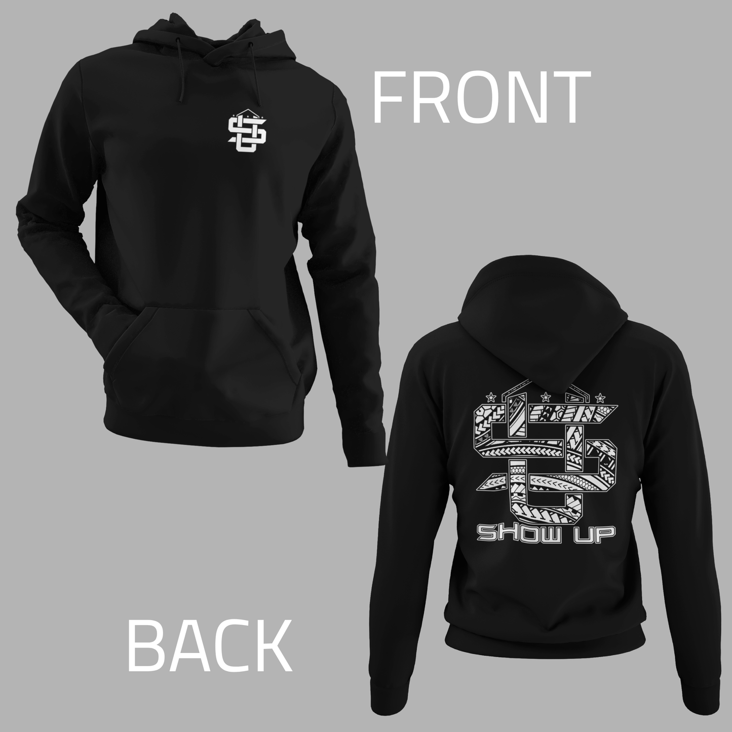 Show Up Badge Polynesian Hoodie