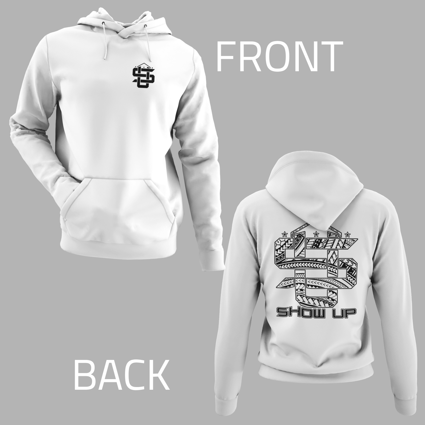 Show Up Badge Polynesian Hoodie
