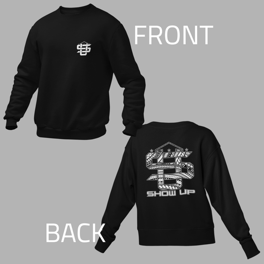 Show Up Badge Polynesian Crewneck Sweatshirt
