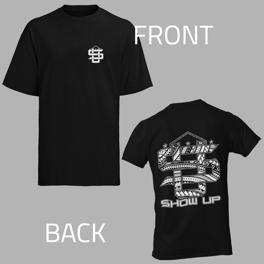 Show Up Badge Polynesian T-shirt