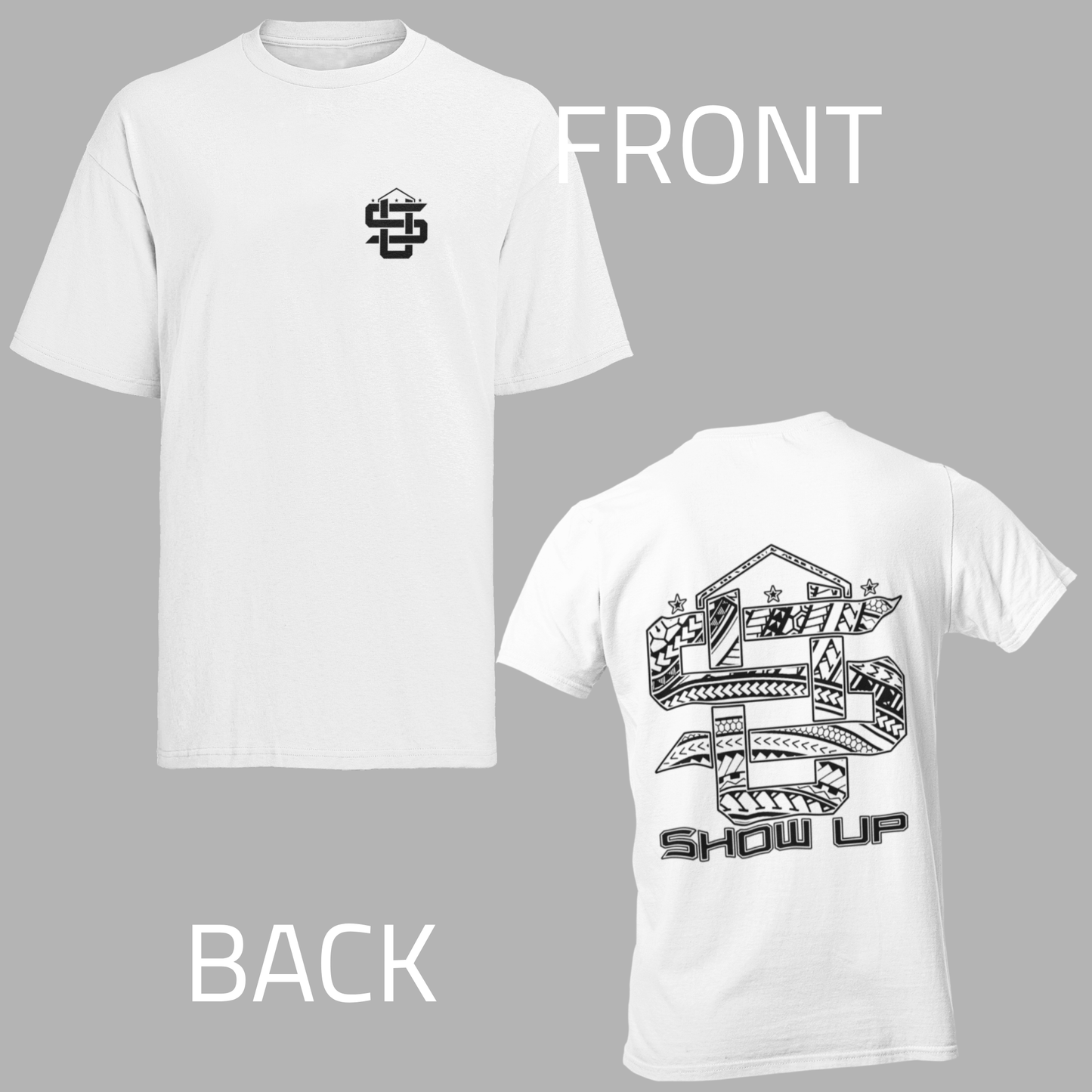 Show Up Badge Polynesian T-shirt